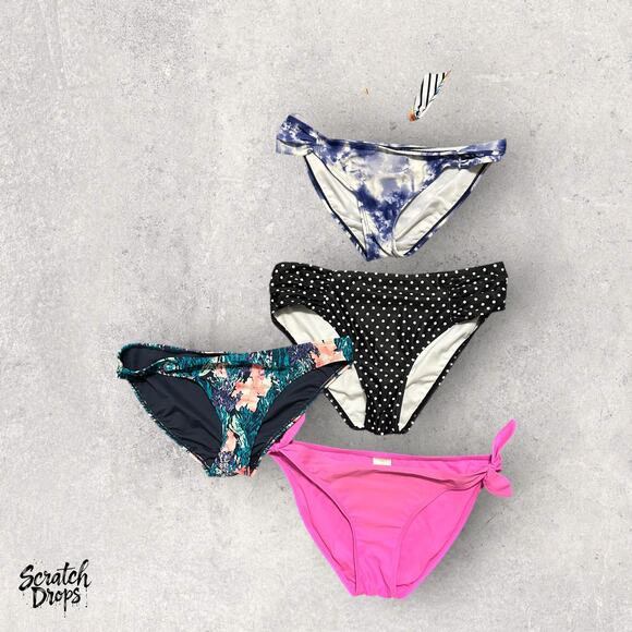 Womens Swimwear 8 Pack Bikini Bottoms and Shorts Bundle Large Multicolor Set - Picture 4 of 4